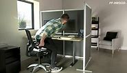 VIVO Modular Wall System, 2 PET Panels, Modern Professional Office Cubicle Dividers, Freestanding Privacy-Screen, 66 inches High, Dark Gray, PP-MWS63D