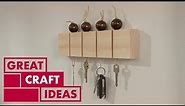 How To Make a Simple Key Holder | CRAFT | Great Home Ideas