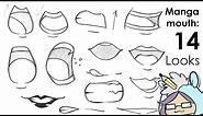 How to draw manga mouth