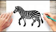How to Draw A Realistic Zebra