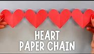 How to Make a Heart Paper Chain | DIY Paper Heart Garland