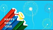 2022 New Year PowerPoint Slide with Firework Animations