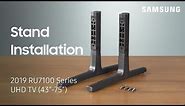 Installing the Stand on Your 2019 RU7100 & RU7300 Series UHD & Q60R QLED TV | Samsung US