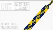 Plaid Diamonds Macrame Friendship Bracelet | Easy Tutorial for Beginners