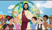 Jesus Superhero (feat. George Horga Jr.) - Animated, with Lyrics - Christian Songs for Children