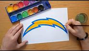 How to draw the Los Angeles Chargers logo - NFL