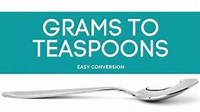 2 Grams to Teaspoons - Easy Conversion Plus Calculator