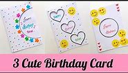 3 Cutest 🥳😘 HAPPY BIRTHDAY CARD for Bestfriend ❌ NO GLUE Birthday card idea • Handmade Birthday Card