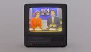 Vintage Television With VHS Video - Buy Royalty Free 3D model by 3Dee (@mellydeeis)