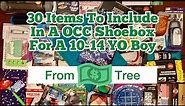 30 ITEMS TO INCLUDE IN A 10-14 BOY OPERATION CHRISTMAS CHILD SHOEBOX - All From Dollar Tree