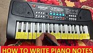 How to write Label keys on a Piano / Keyboard | Very Easy piano Notes for beginners