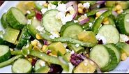 Persian Cucumber Salad With Corn And Feta - Clean & Delicious