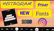 New instagram Stories fonts 2020 | Stylish fonts for instagram