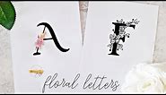 English Calligraphy Floral Alphabets with pencil for beginners | Floral Letters | Easy Tutorial