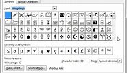 Insert a Symbol or Special Character in Word