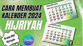 CARA ‼️ Membuat Kalender 2024 Lengkap Tahun Hijriyah | Membuat Kalender Hijriyah Tahun 2024