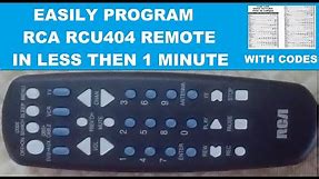 How to Program RCA RCU404 Universal Remote to TV,DVD,VCR & Cable Box