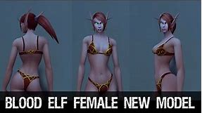 Blood Elf Female Character New Model Preview - Warlords of Draenor