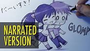 How to Draw a Chibi Hug : "Glomp!" [Narrated Step by Step]