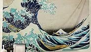 MARTINE MALL Tapestry Wall Hanging Tapestries The Great Wave Off Kanagawa Katsushika Hokusai Thirty-six Views Mount Fuji Tapestry Wall Art (51" x 59")