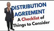 Distribution Agreement Checklist