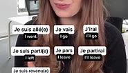 Learn French 🇫🇷 - ALLER (to go) - PARTIR (to leave) - REVENIR (to comeback) ❤️ Save this video for later! 🇫🇷 Follow Talk in French to learn French daily 🖥 Check out our French online classes . . . #french #français #francais #learnfrench #frenchlanguage #frenchlearning #easyfrench #françaisfacile #studyfrench #frances #frenchlesson #apprendrelefrançais #delf #frenchvocabulary #speakfrench #frenchclass #frenchonline #frenchpronunciation #frenchwords #languefrançaise #vocabulairefrançais #fre