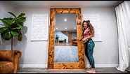 how to make a LARGE floor mirror frame | DIY WOOD FRAME