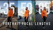 Portrait Focal Lengths Explained - 35mm vs 50mm vs 85mm