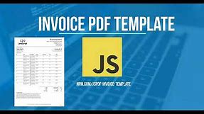 Create PDF Invoices using Javascript and jspdf-invoice-template library.
