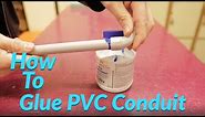 Gluing PVC Conduit for Electrical Wiring