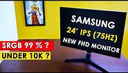 Samsung 24 inch 75hz IPS Monitor Review LS24R356FHWXXL (Hindi)