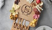 Personalized Charcuterie Board Large Cheese Board and Knife Set, Engagement Gifts, Customized Wedding Gifts for Couples Anniversary Gift Engraved Birthday Gifts for Women House Warming Gifts New Home