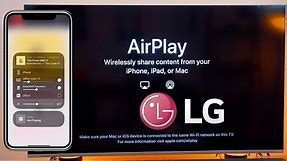 How to Use Apply AirPlay on LG TV