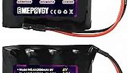 EMEPOVGY 2 Packs NiMH Receiver RX Battery 4.8V 2000mAh with Hitec/BBL2 Connector Rechargeable High Capacity Battery Pack for RC Receivers Car Hobby