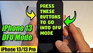 How to Put the iPhone 13/13 Pro Into DFU Mode