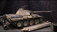 1/35th scale Vintage Tamiya Panther ausf. A Medium tank model kit build
