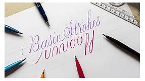 The Basic Calligraphy Strokes Guide ( FREE Worksheets)
