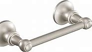 Moen Vale Brushed Nickel Double Post Pivoting Toilet Paper Holder, Wall Mounted Toilet Tissue Holder for Bathroom, RV, DN4408BN