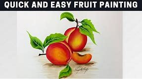 Quick and Easy Fruit Painting / Acrylic Painting for Beginners / Fall / DIY