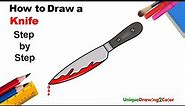 How to Draw a Knife (Step by Step Drawing Tutorial)