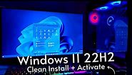 Windows 11 22H2 Clean Install & Download + Activate (2023)