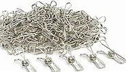 Wire Clothespins Laundry Chip Clips - 100 Pack Bulk Clothes Pins Heave Duty,Durable Metal Clothes Pegs Long-Lasting Strong-Grip Multi-Purpose for Clothesline,Snack Bags,Pictures,Paper at Home,Office