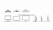 LCD Monitors - Free CAD Drawings