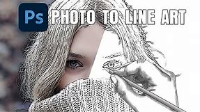 How To Convert A Photo to Line Art Drawing in Photoshop