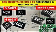 {783} SMD Resistor Code To Resistor Value And Wattage Rating