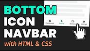 How to Create a Bottom Icon Navigation Menu - HTML & CSS Web Design Tutorial