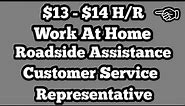 AAA Work At Home Roadside Assistance Customer Service Representative