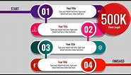 4 Step Infographic Concept slide for PowerPoint. Free PPT