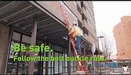 Ladder safety: The belt buckle rule