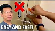 HOW TO OPEN LOCKED DOOR WITHOUT KEY - EASY AND FAST!!